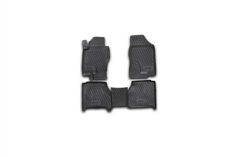 Nissan Navara 2006–2015 (2005↗) Gummimattor till kupén (4 st, Novline) för automat Image