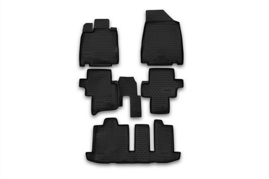 Nissan Pathfinder R52 2012–2021 (2014↗) Gummimattor till kupén (5 st, Novline) Image