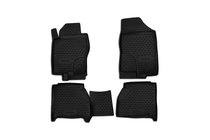 Nissan Navara 2006–2015 (2010-2015) Gummimattor till kupé (4 st, Novline) med urtag för baksätet foto 1