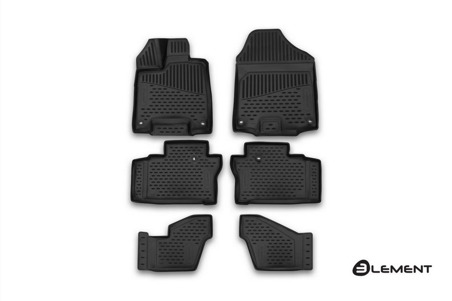 Honda Pilot 2015–2022 3D gummimattor för kupén (6 st, Novline) Image