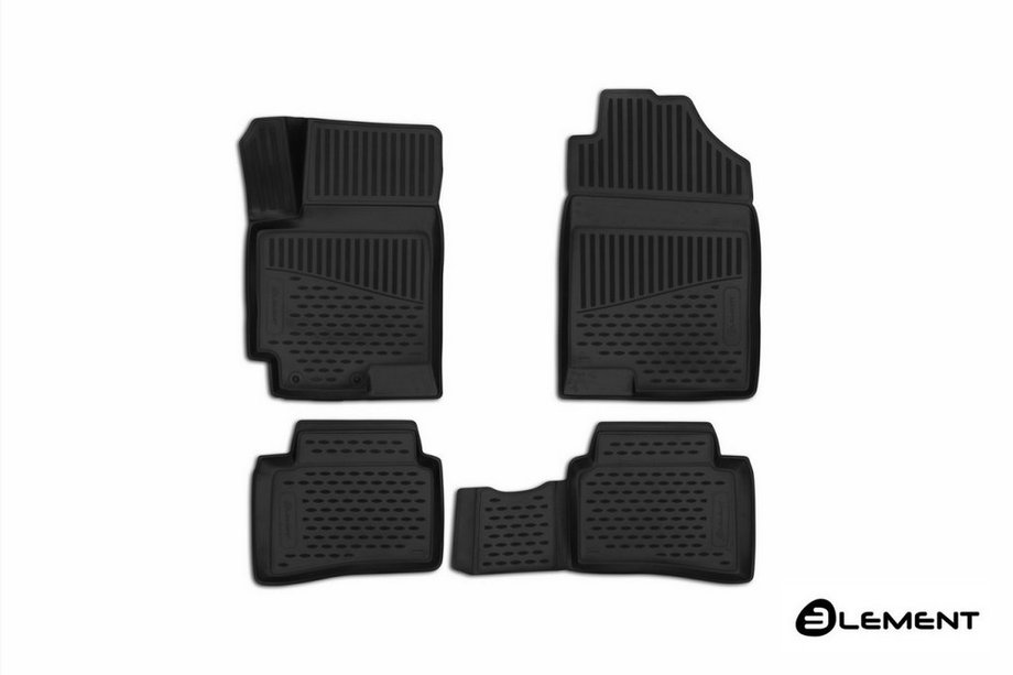 Hyundai Accent 2017–2023 Gummimattor (Comfort) 3D för kupén (4 st, Novline) Image