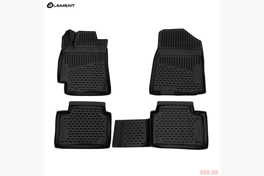 Kia Cerato 3 2013–2018 (2018↗) 3D gummimattor för kupén (4 st, Novline) Image