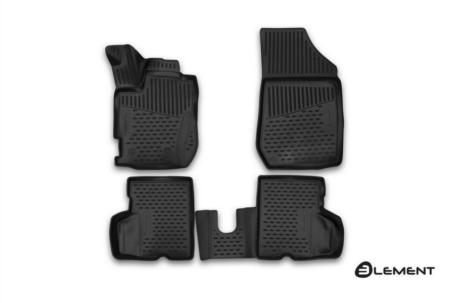 Renault Captur 2013–2019 3D-gummimattor för kupén (4 st, Novline) Image