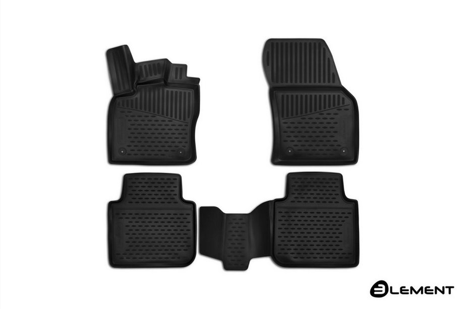 Skoda Kodiaq 2016–2023 3D-gummimattor för kupén (4 st, Novline) Image