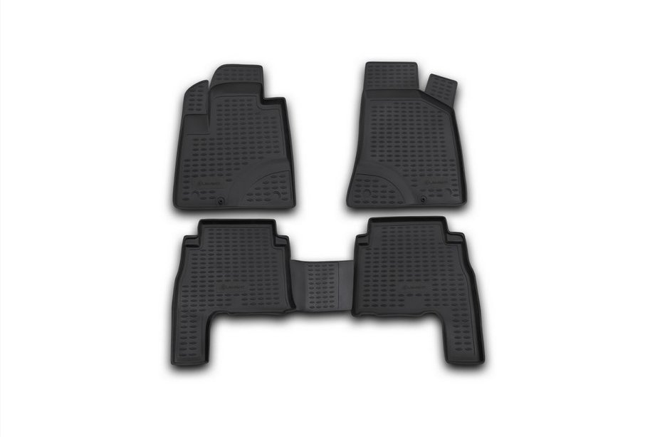 Hyundai Santa Fe 2 2006–2012 (2006-2010) Gummimattor till kupén (4 st, Novline) Image