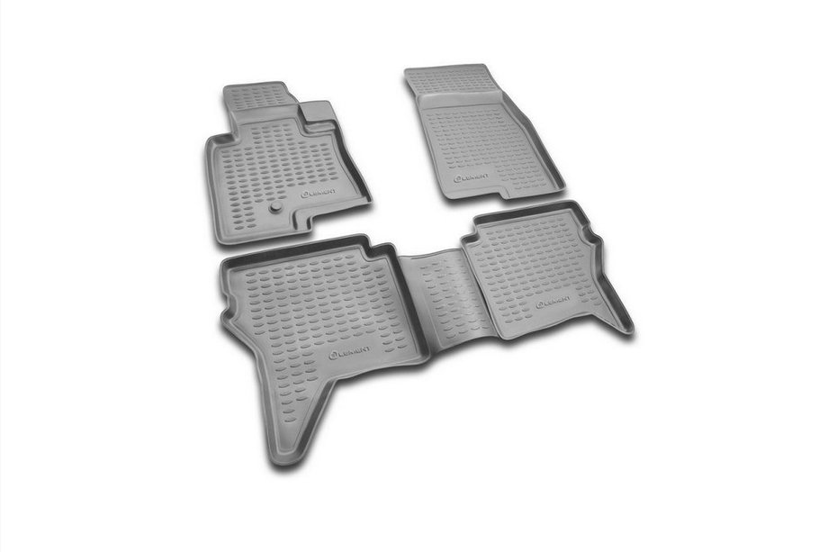 Mitsubishi Pajero Wagon IV 2006–2021 Gummimattor till kupén (4 st, Novline) 3D Image