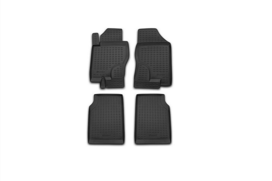 Nissan Navara 2006–2015 (2005↗) Gummimattor till kupén (4 st, Novline) för manuell växellåda Image