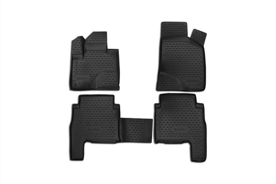 Hyundai Santa Fe 2 2006–2012 3D-gummimattor för kupén (4 st, Novline) Image