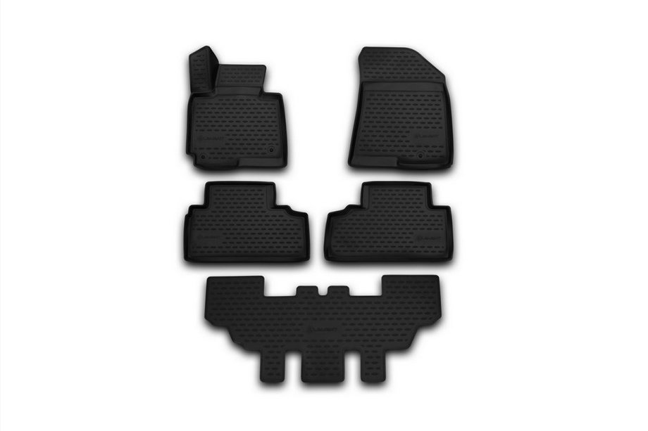 Kia Carens 2012– 3D gummimattor för kupén (5 st, Novline) 7-sits Image