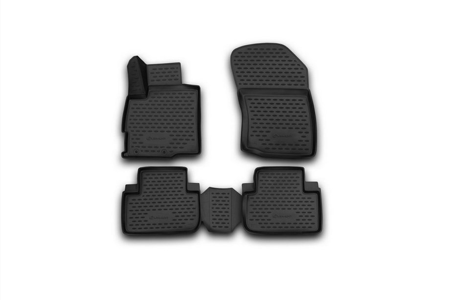 Mitsubishi Outlander 2012–2021 3D gummimattor för kupén (4 st, Novline) 2WD Image