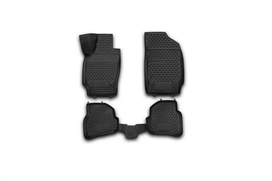 Volkswagen Polo 2010–2017 3D gummimattor för kupén (4 st, Novline) HB Image