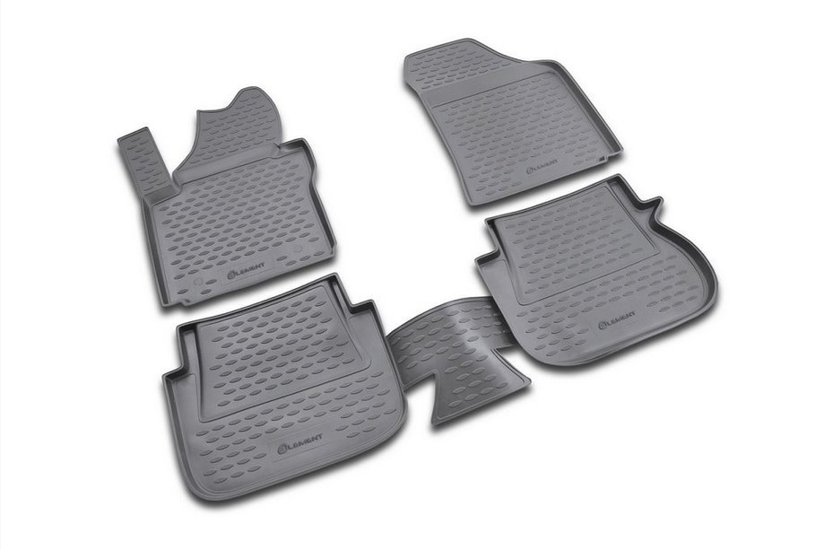 Volkswagen Caddy 2004–2010 Gummimattor för kupén (4 st, Novline, 1 skjutbar) Image