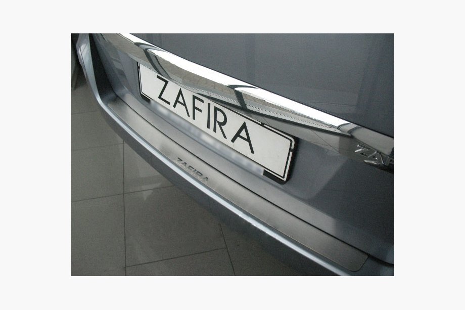 Opel Zafira B 2005–2011 Natanika lastskydd för bakre stötfångare (rostfritt stål) Image