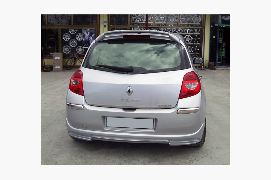 Renault Clio III 2005–2012 Bakre stötfångarspoiler V1 (för lackering) Image
