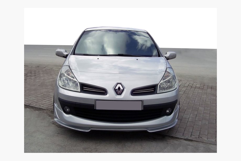 Renault Clio III 2005–2012 Frontstötfångarläpp V1 (för lackering) Image