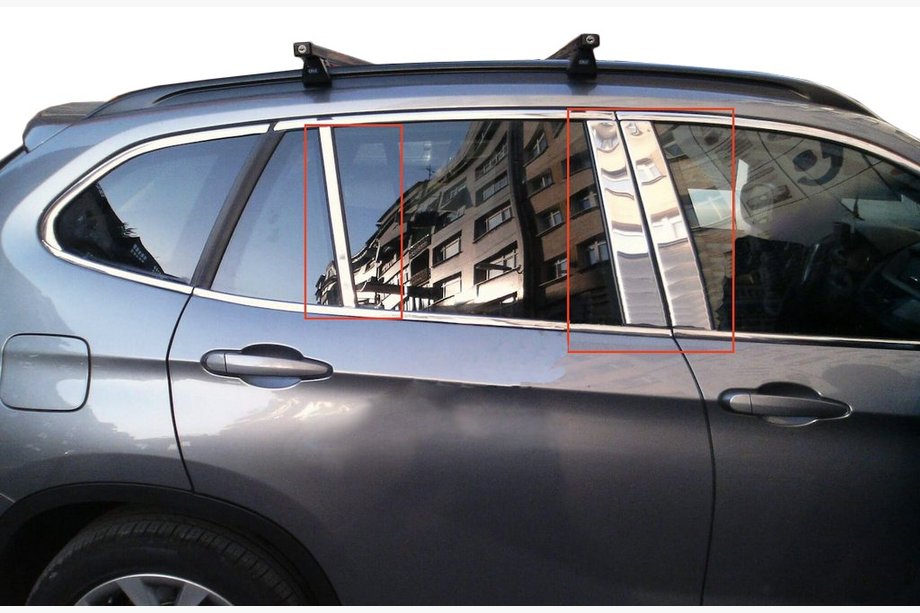 BMW X1 E84 2009–2015 Stolplister för dörrstolpar (rostfritt stål) 6 st Image