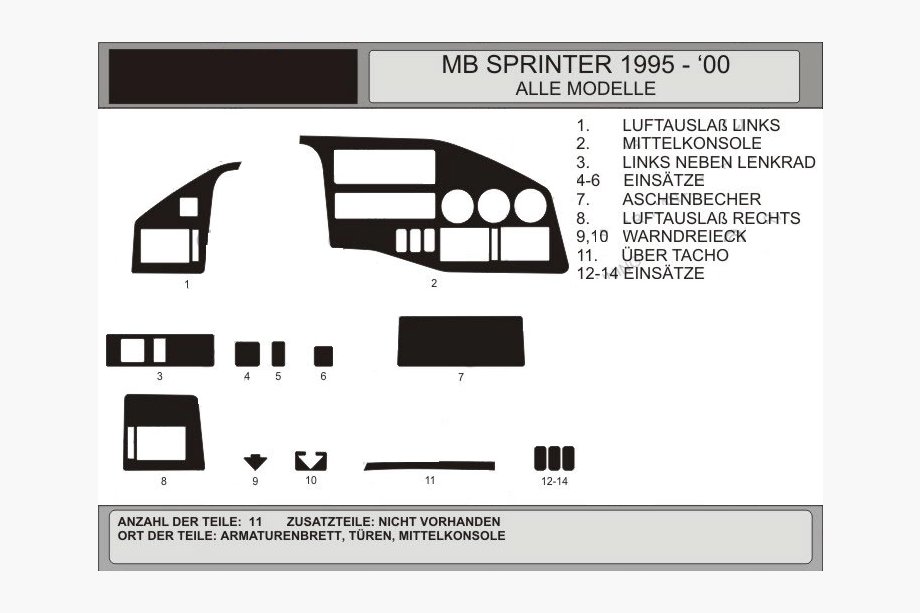Volkswagen LT 1995–2006 Instrumentpanelslister (VIP, Polen) Image