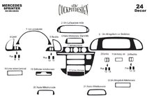 Mercedes Sprinter W901/902/903/904/905 1995–2006 (cdi, 2000-2006) Instrumentpanelsinlägg (Meric) Aluminium foto 10