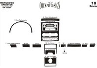 Mercedes Sprinter W906 2006–2018 Instrumentpanelsdekor, sats (Meric, 19 delar) foto 3