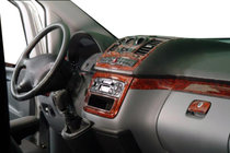 Mercedes Viano 2004–2014 Instrumentpanelslister Meric (framdel + kupéinlägg) 2004-2006, aluminium foto 6
