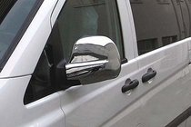 Mercedes Viano 2004–2014 Kromade spegelkåpor VITO 2004-2010 (2 st) Carmos – turkiskt rostfritt stål foto 3