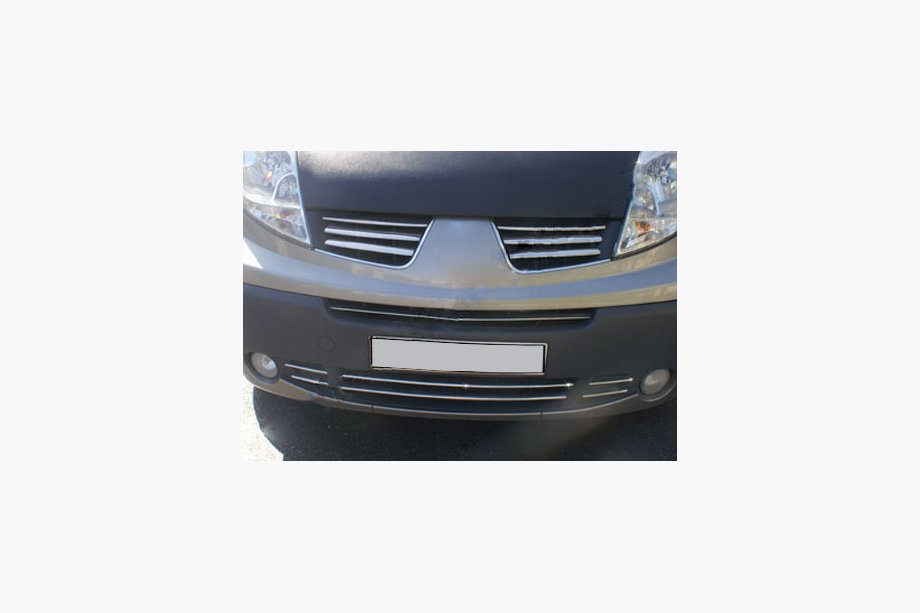Opel Vivaro 2001–2015 Kromlister till nedre grill 2007-2013 (6 st, rostfritt) Image