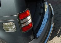 Volkswagen Caddy 2004–2010 Rak bakre stötfångarskydd (Omsa, rostfritt stål) Matt foto 2