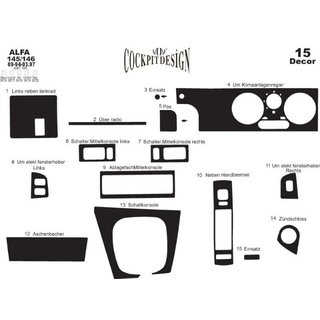 Instrumentpanellister (Alfa 145 och 146) Alfa Romeo 145/146 1994–2001 foto 3