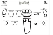 Alfa Romeo 156 1997–2007 Instrumentpanelslister (Meric) Aluminium foto 3