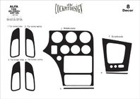 Alfa Romeo 159 2005–2011 Instrumentpanelslister (Meric) Aluminium foto 5