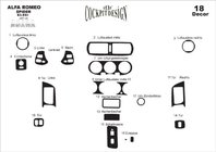 Alfa Romeo Spider/GTV 1995–2005 Instrumentpanelsdekor Aluminium foto 3