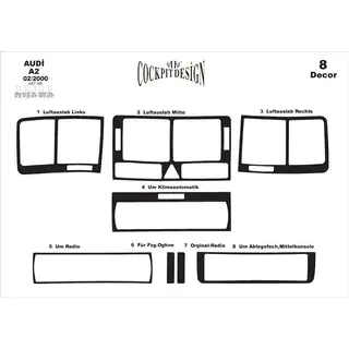 Instrumentpanelslister (Meric) Audi A2 1999–2005 foto 4