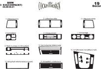 BMW 3-serie E46 1998–2006 Instrumentpanelinlägg (Compact) Aluminium foto 2