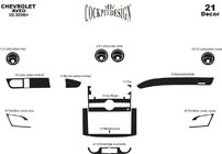 Chevrolet Aveo T250 2005–2011 Instrumentpanelinlägg (stort kit) foto 5