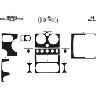 Instrumentpanelsdekor (2002-2008) Citroen Berlingo 1996–2008 foto 3