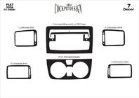 Fiat Idea 2003–2016 Dekorlist till instrumentpanel Aluminium foto 2