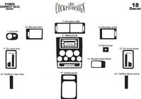 Ford Connect 2002–2006 Instrumentpanellister Aluminium foto 6