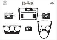 Ford Fusion 2002–2012 Instrumentpanelöverdrag (2005↗) pianosvart foto 3