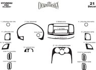 Hyundai Accent 2006–2010 Instrumentpanelskydd Aluminium foto 4