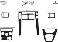 Hyundai Tucson JM 2004– Instrumentpanelslister (i sortiment) Aluminium foto 5
