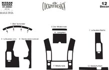 Nissan Navara 2006–2015 Instrumentpaneldekor set (12 delar) Aluminium foto 4