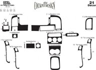 Opel Zafira A 1998–2005 Instrumentpanelskydd Trä foto 3