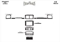 Peugeot 407 2004–2011 Instrumentpanelslister (Kit-1) Aluminium foto 6
