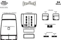 Seat Alhambra 1996–2010 Dekorlist till instrumentpanel Aluminium foto 10