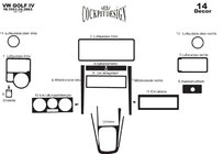 Volkswagen Golf 4 1997–2006 Instrumentpanelskydd Aluminium foto 8