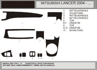 Mitsubishi Lancer 9 2004–2008 Instrumentpanelslister (Hartman) foto 1