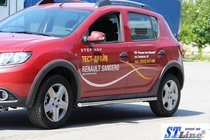 Renault Sandero 2013–2022 Sidorör BB001 (2 st, rostfritt stål) foto 4