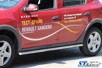 Renault Sandero 2013–2022 Sidorör BB001 (2 st, rostfritt stål) foto 5