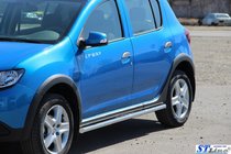 Renault Sandero 2013–2022 Sidorör BB001 (2 st, rostfritt stål) foto 3