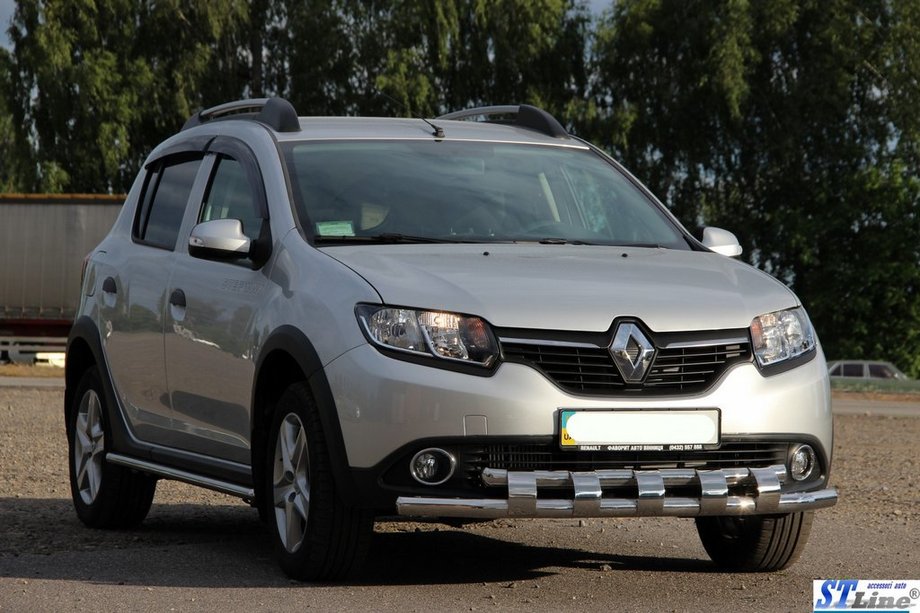 Dacia Sandero 2013–2020 Frontbåge ST015 (rostfritt stål) Foto 4